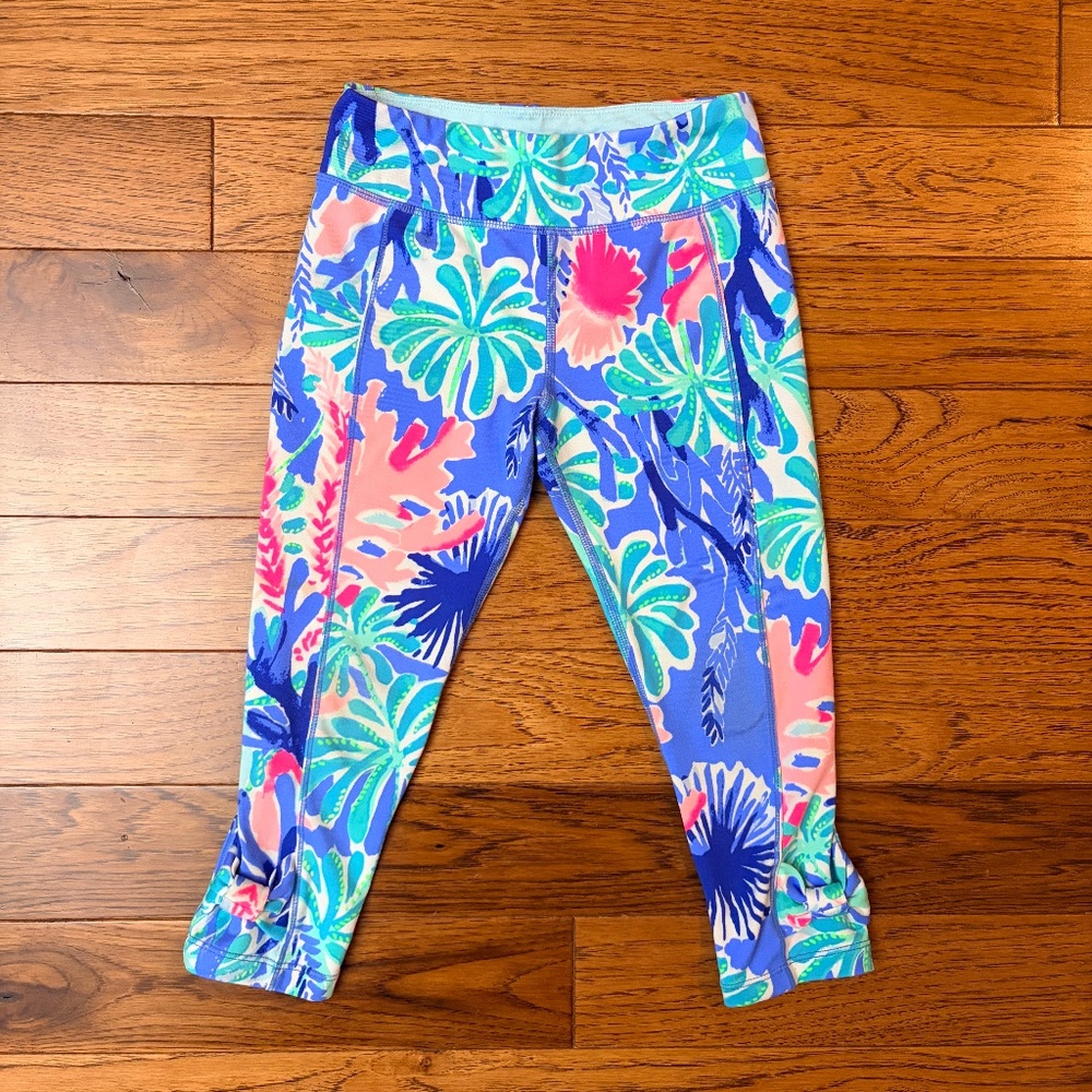 🌺GIRLS Lilly Pulitzer Cropped Leggings Size Small (4-5) 🌺
